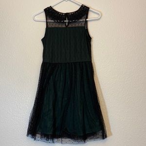 Epic Threads, girls dress size large, black over green